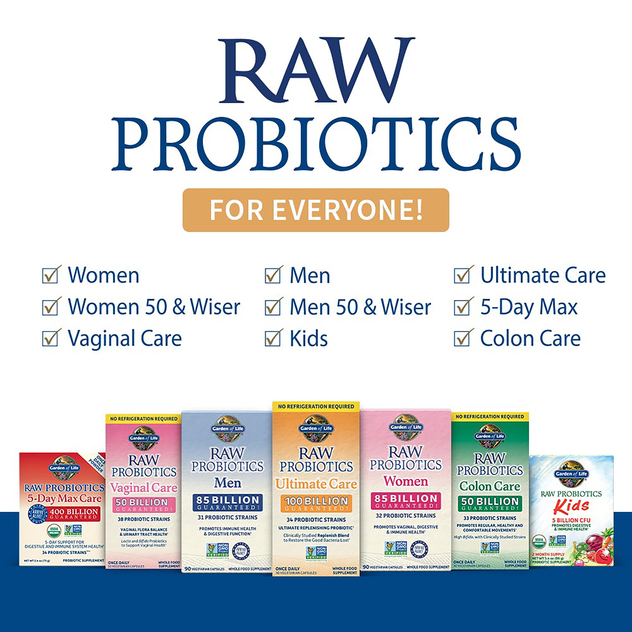Garden of Life Raw Probiotics Men 50 & Wiser senior-friendly formula for daily wellness