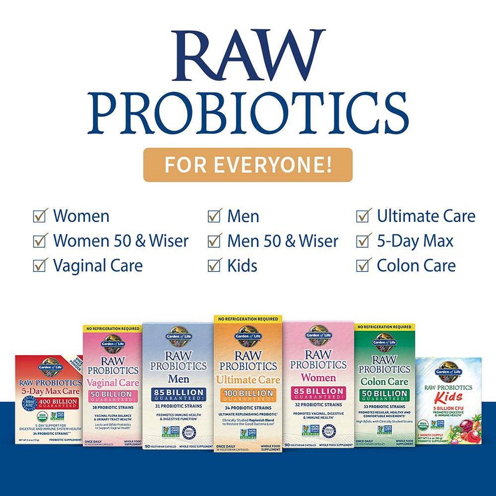 Garden of Life Raw Probiotics Men 50 & Wiser senior-friendly formula for daily wellness