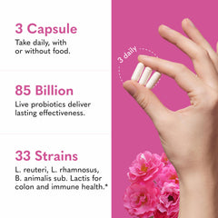 Garden of Life Raw Probiotics Women 50 & Wiser dairy-digesting enzymes support comfortable digestion.