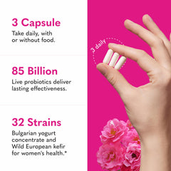 Garden of Life Raw Probiotics Women bottle with pouring cap for easy daily use