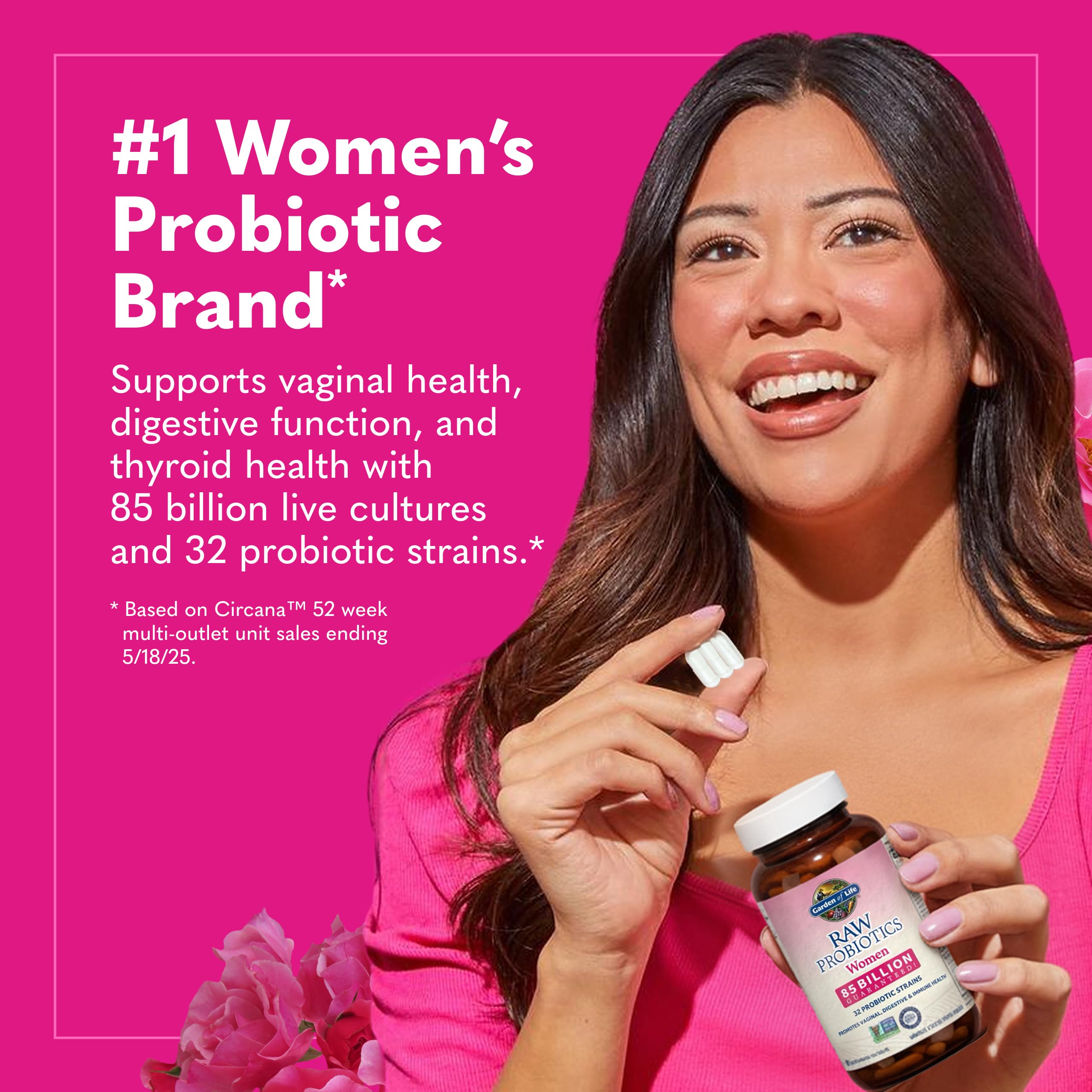 Garden of Life Raw Probiotics Women packaging highlights immune and digestive support
