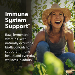 Raw Vitamin C capsules close-up highlighting vegan formula for digestive support