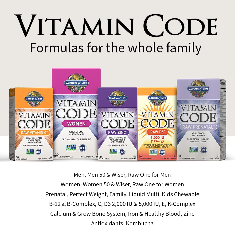 Garden of Life RAW, whole-food ingredients highlighted in Vitamin Code Family Multi.