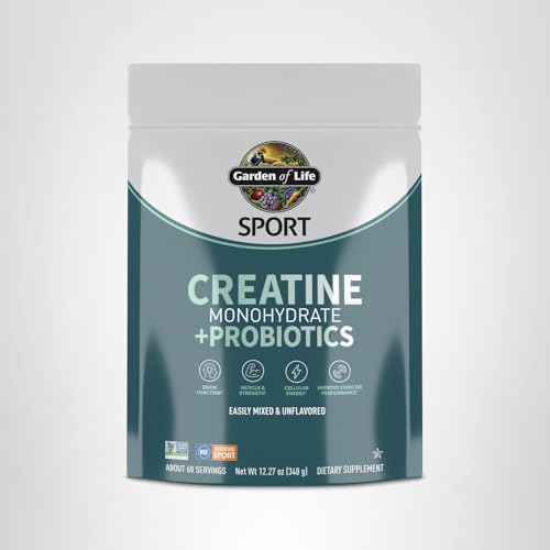 Garden of Life SPORT Creatine two-teaspoon measure for precise dosing.