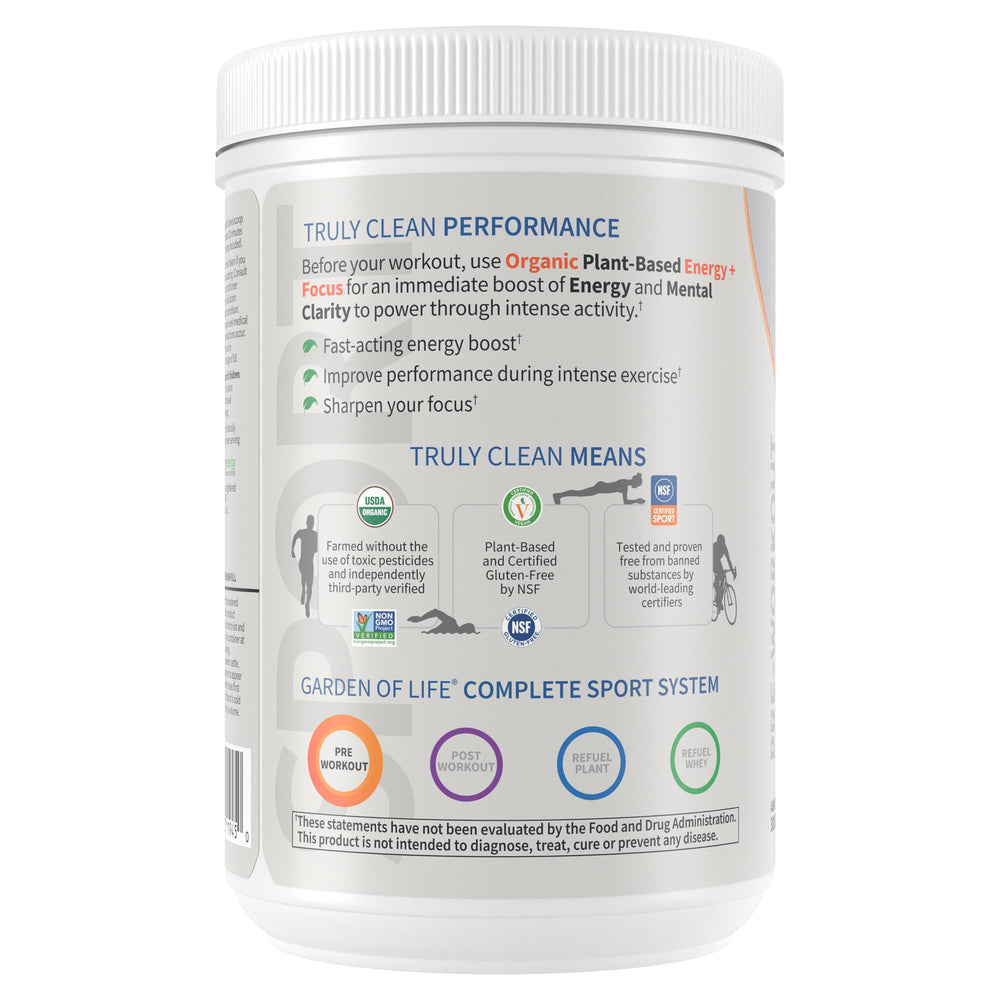 Nitrate-rich kale spinach beet blend shown on Energy + Focus label