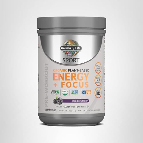 Serving scoop and quick mix of Garden of Life Energy + Focus pre-workout