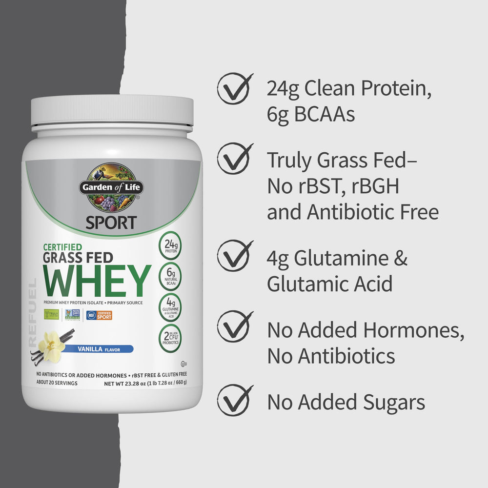Garden of Life SPORT gluten-free badge on packaging.