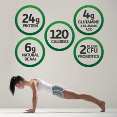 Garden of Life SPORT whey vanilla in a glass shake, ideal post workout.