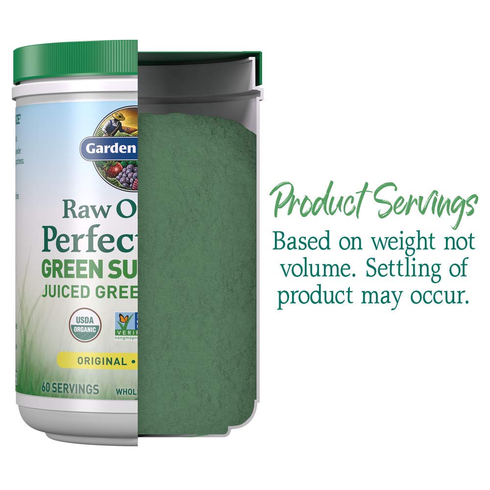 Garden of Life Super Greens probiotic and enzyme blend supports digestive balance.