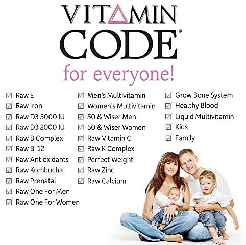 Garden of Life Vitamin Code 50 & Wiser Women packaging shows non-GMO, gluten-free, kosher certs.