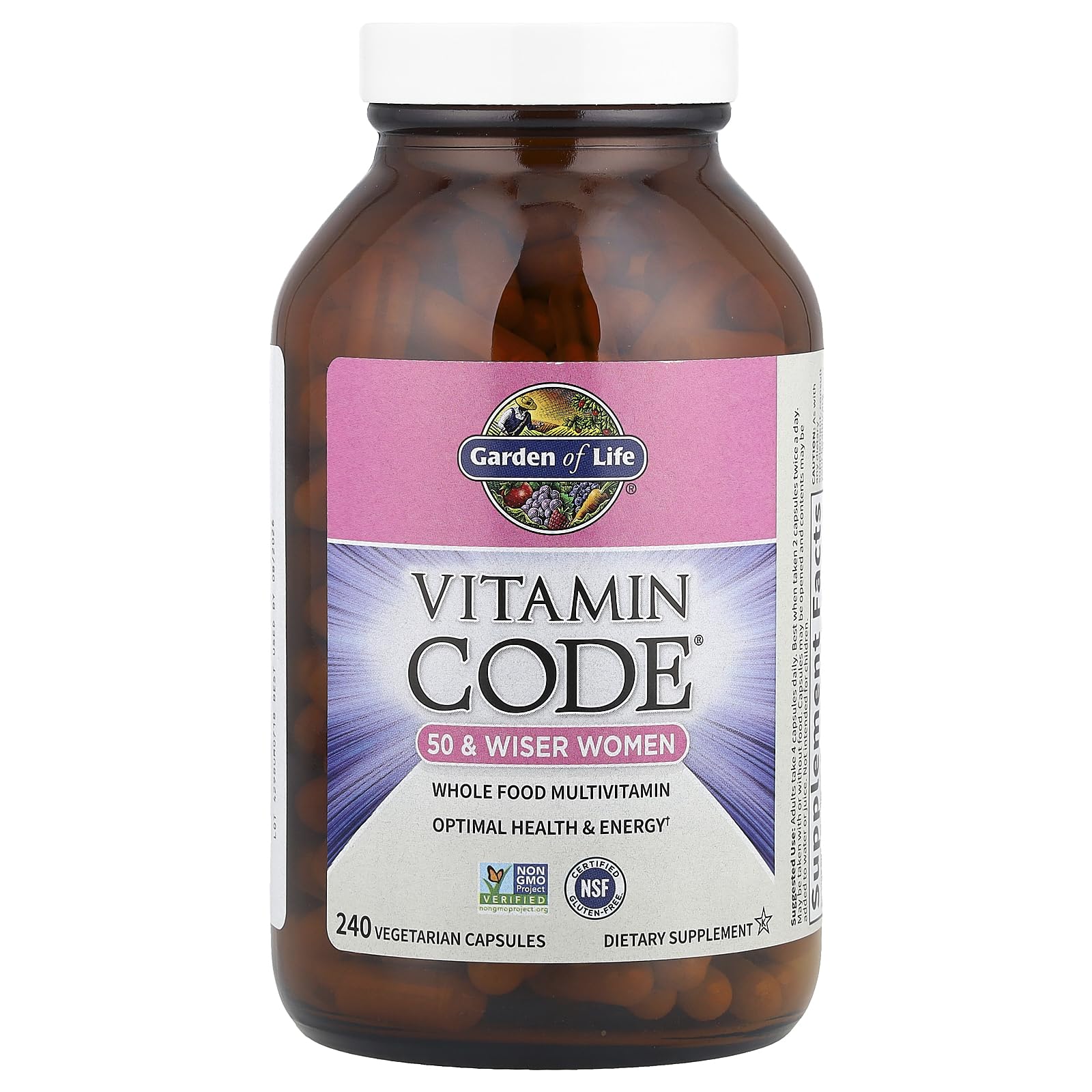 Whole-food multivitamin designed for women 50 plus on shelves.