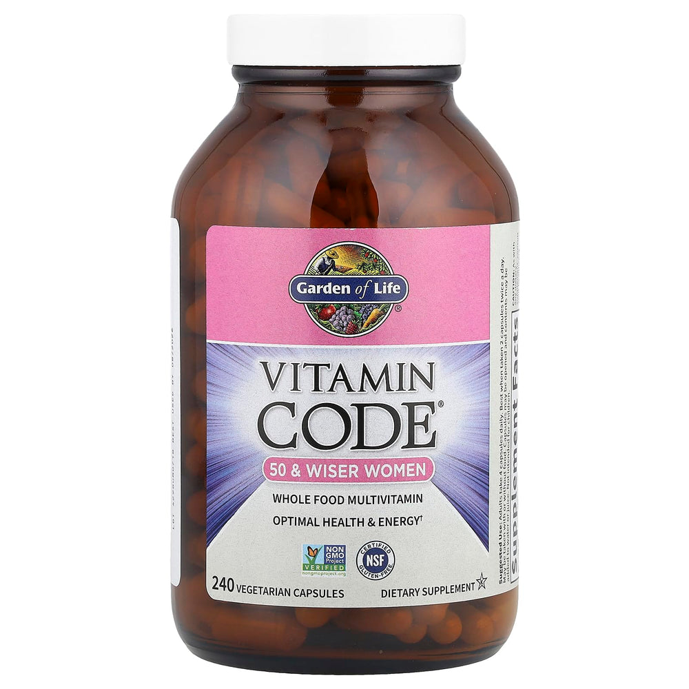 Whole-food multivitamin designed for women 50 plus on shelves.