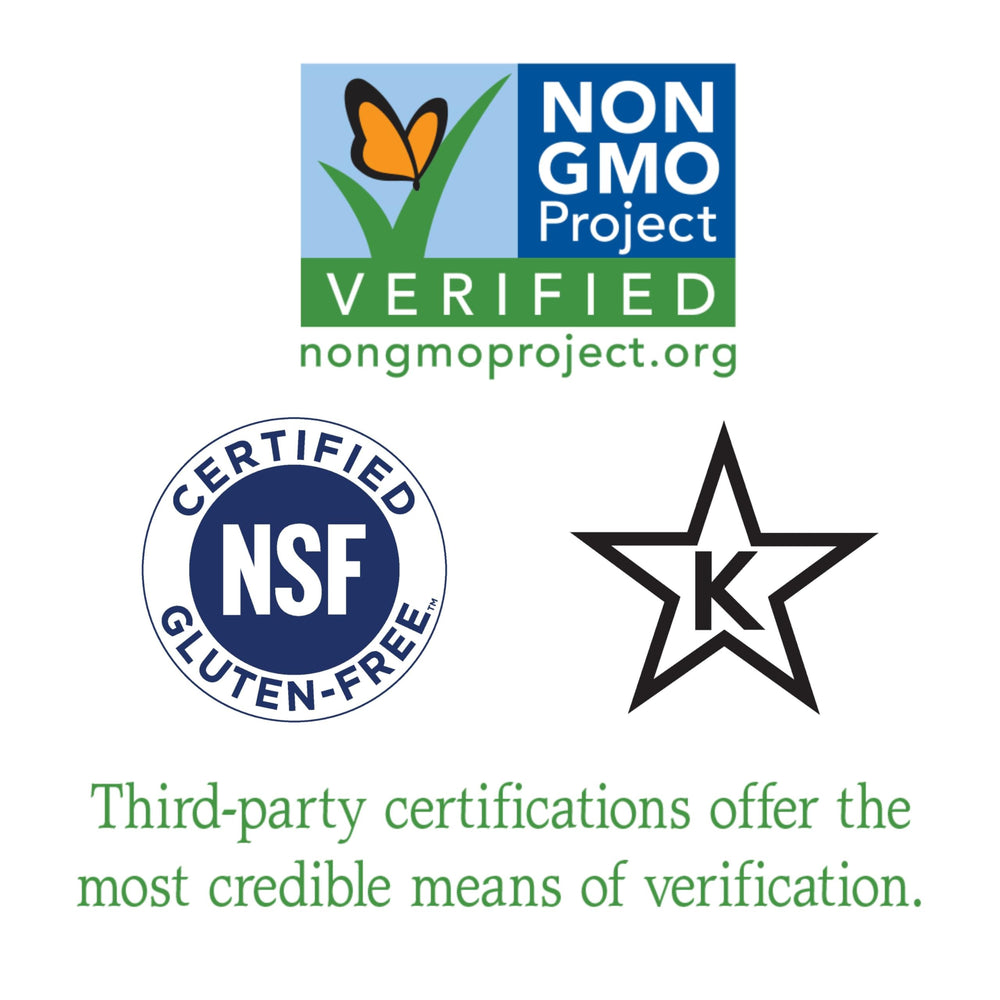 NSF gluten-free certification seal on Vitamin Code Healthy Blood