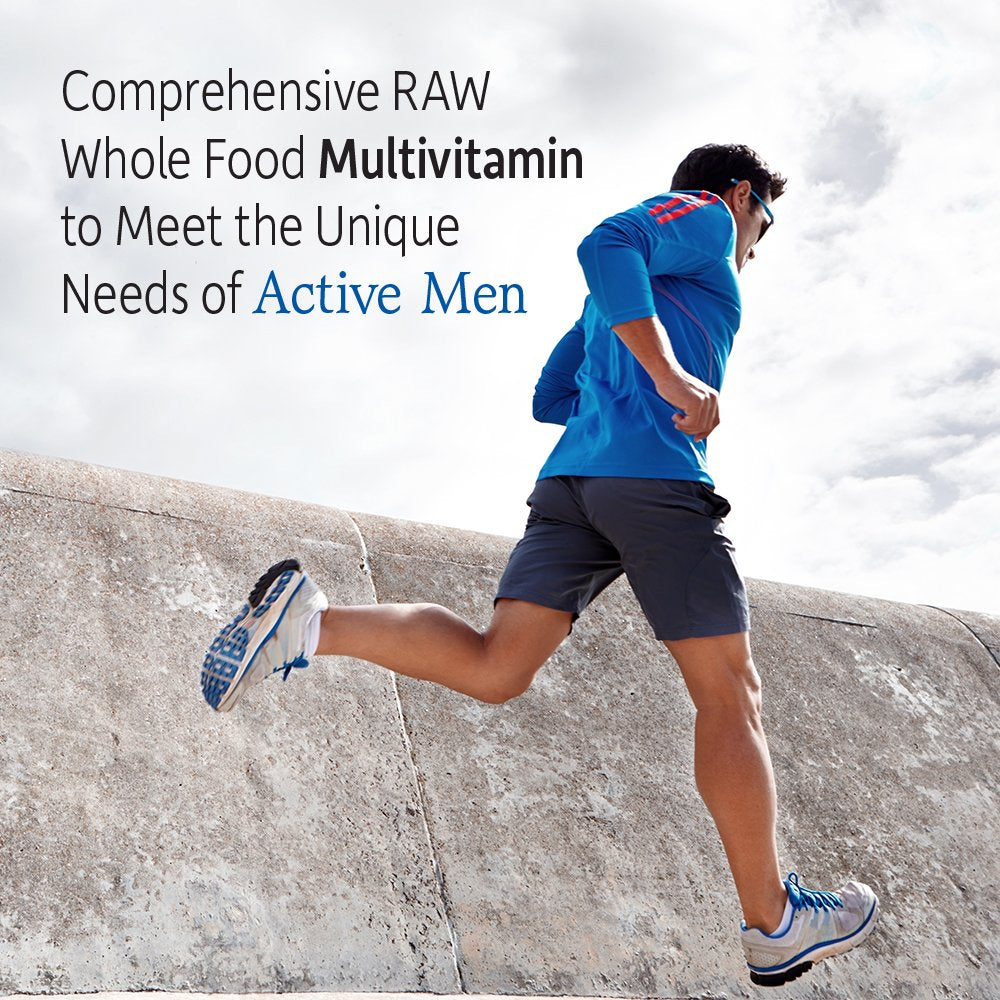 Side panel highlights CoQ10 and B-Complex in Vitamin Code Men