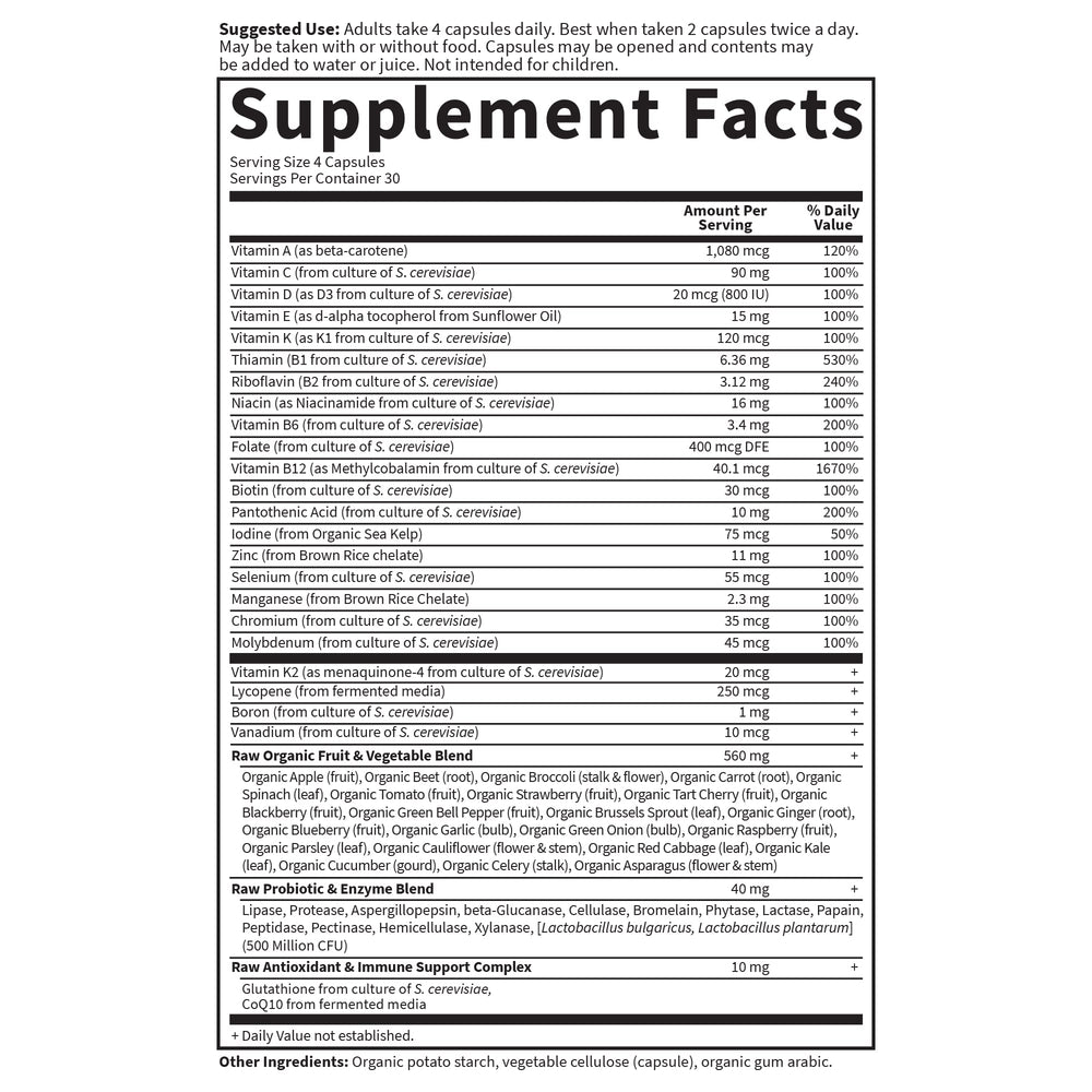 Bottle label notes zinc and vitamin E for heart and prostate support
