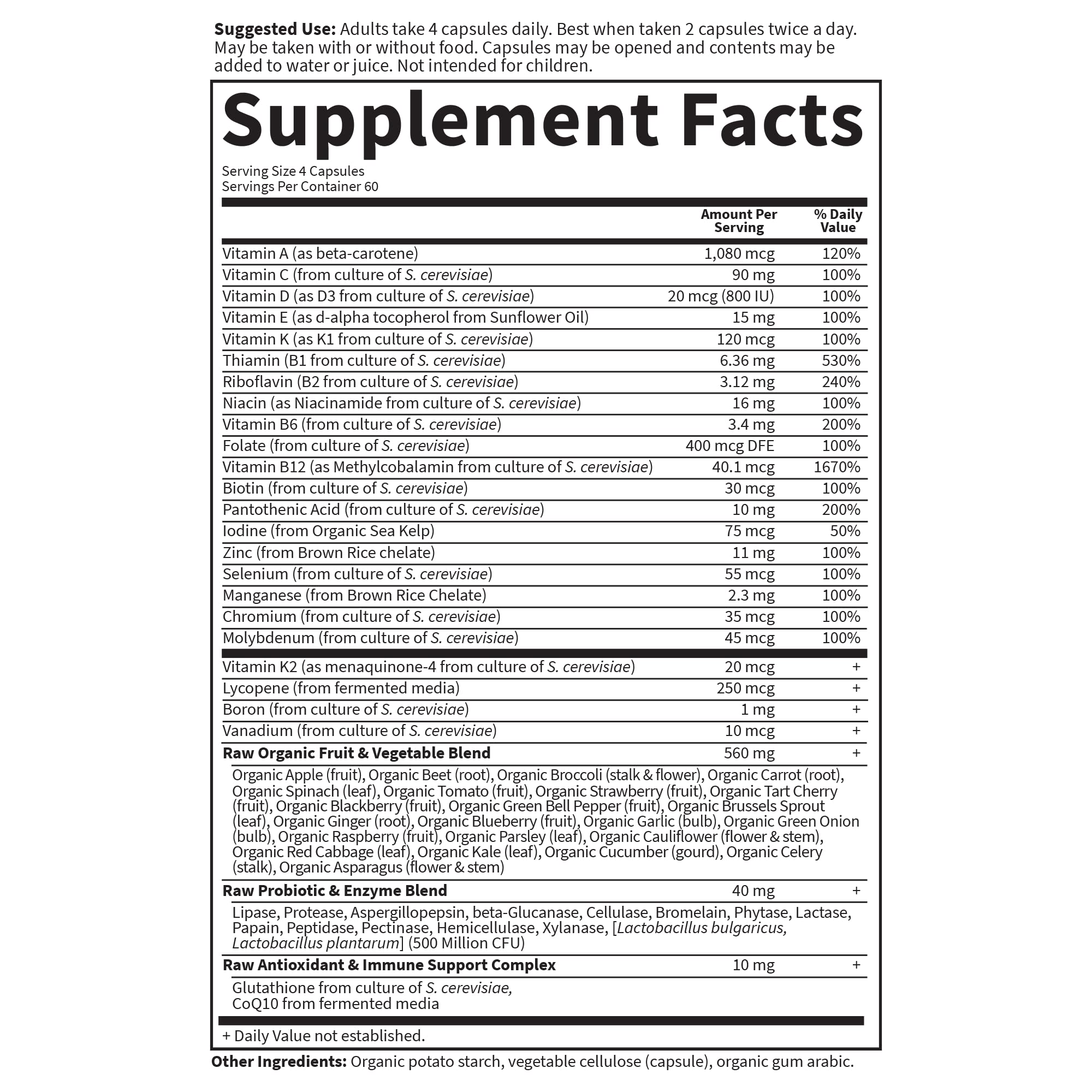 Probiotic blend and digestive enzymes support comfortable daily digestion.