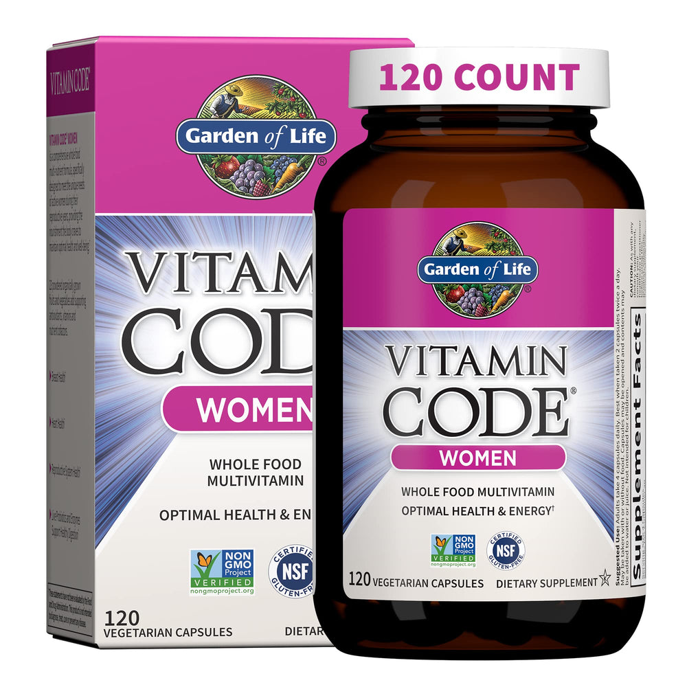 Garden of Life Vitamin Code Women bottle-front view for daily wellness.