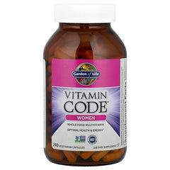 Capsules arranged to show vegetarian formula and daily dose.