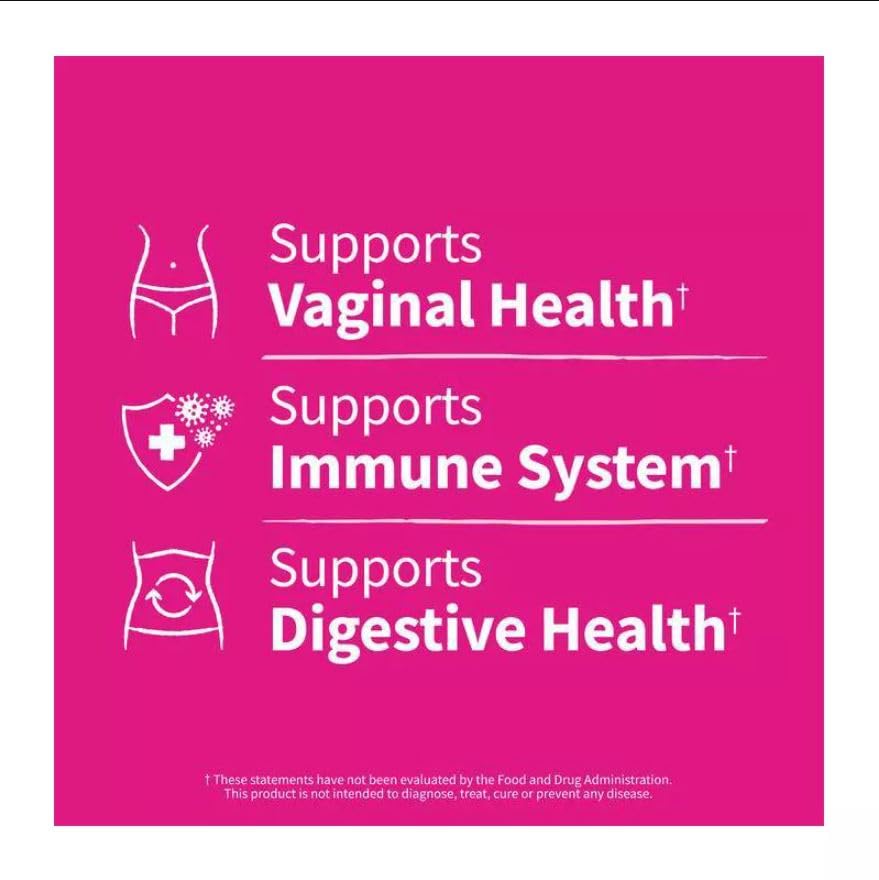 Garden of Life Women's Daily Care Probiotics ingredients panel lists eight strains for comprehensive support.