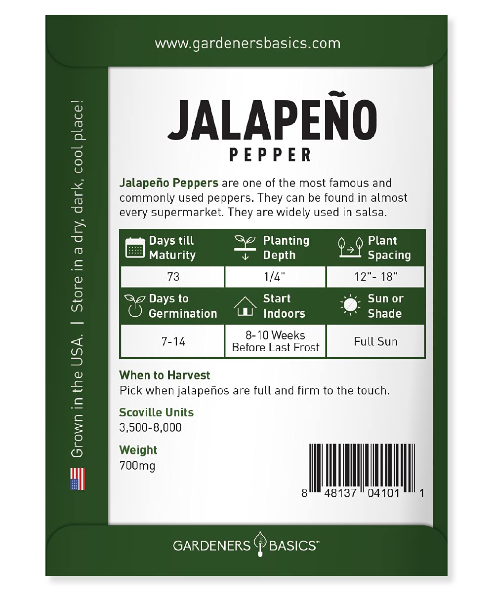 Gardeners Basics heirloom jalapeno seeds highlight non-GMO options for home gardens.