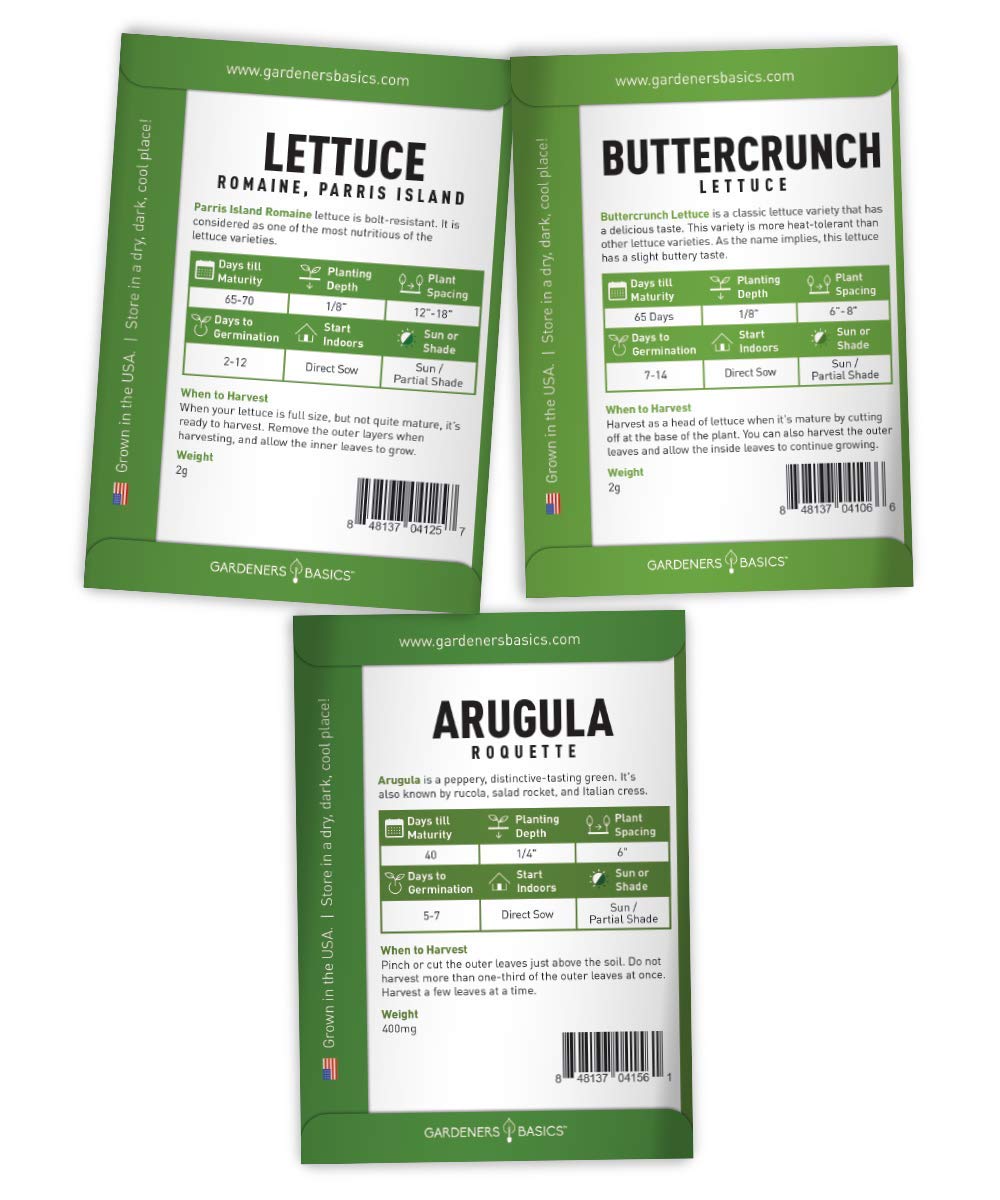 Gardeners Basics packaging water-resistant seeds helps protect viability in storage.