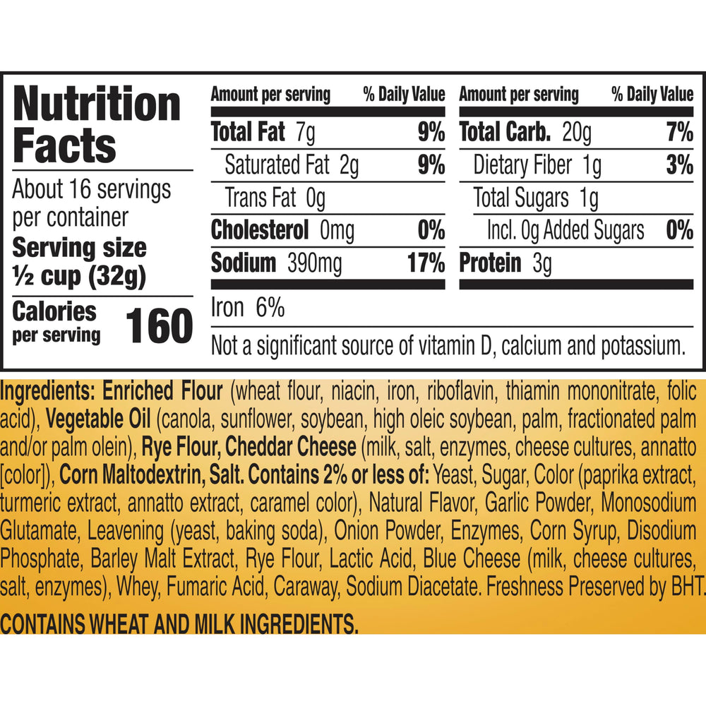 Gardetto's Aged Cheddar Snack Mix serving image, versatile party snack for sharing.