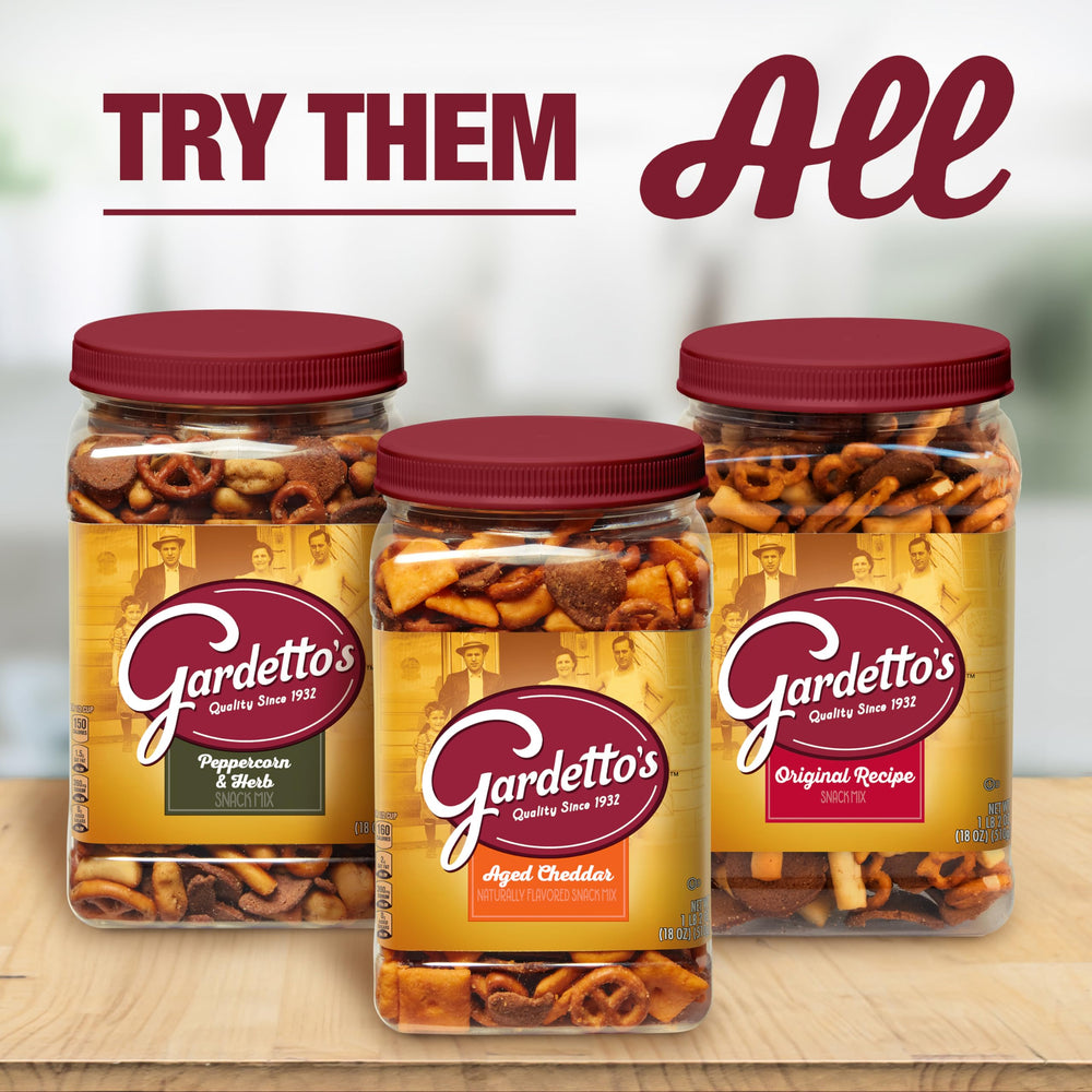 Family-friendly Gardetto's snack setup for casual snacking