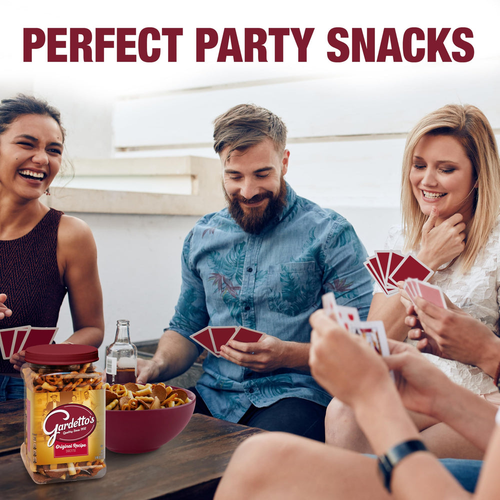Gardetto's snack mix arranged for a party platter