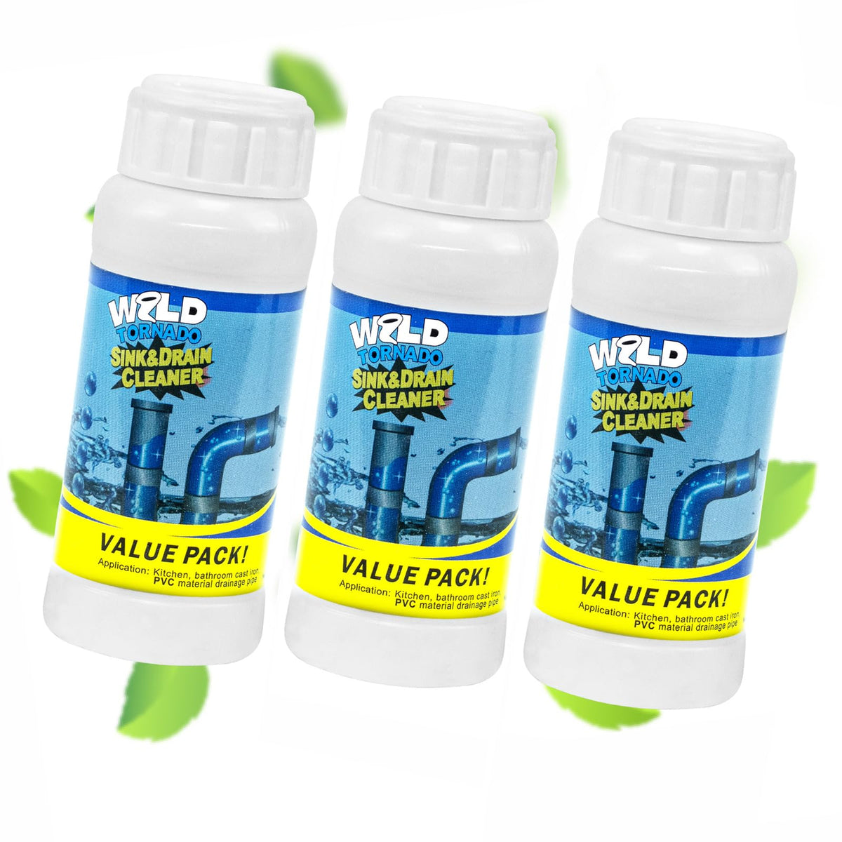 GARINOM drain cleaner powder 3pcs package for easy home maintenance and prevention of clogs
