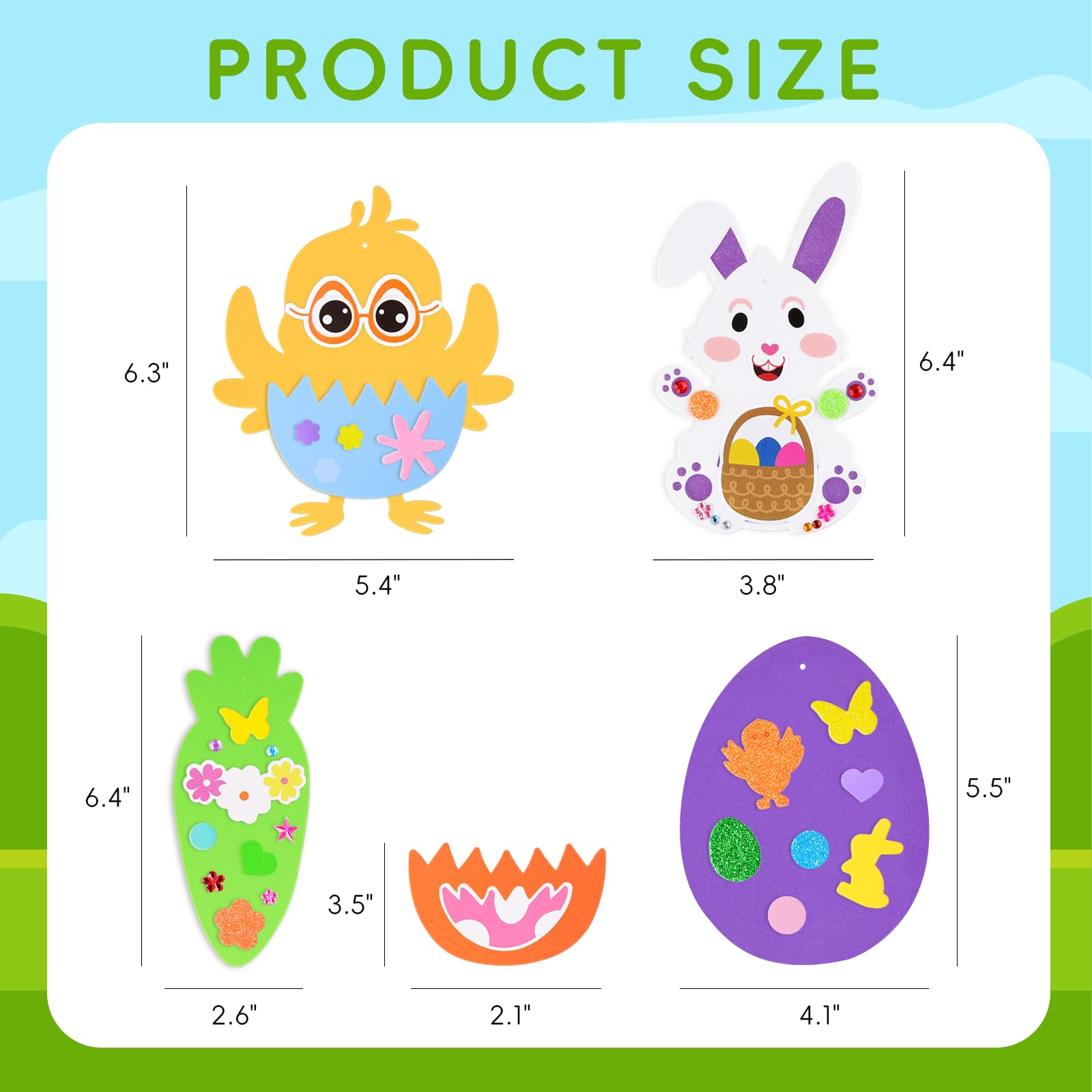 Garma chick foam shapes prepared for creative Easter scenes.