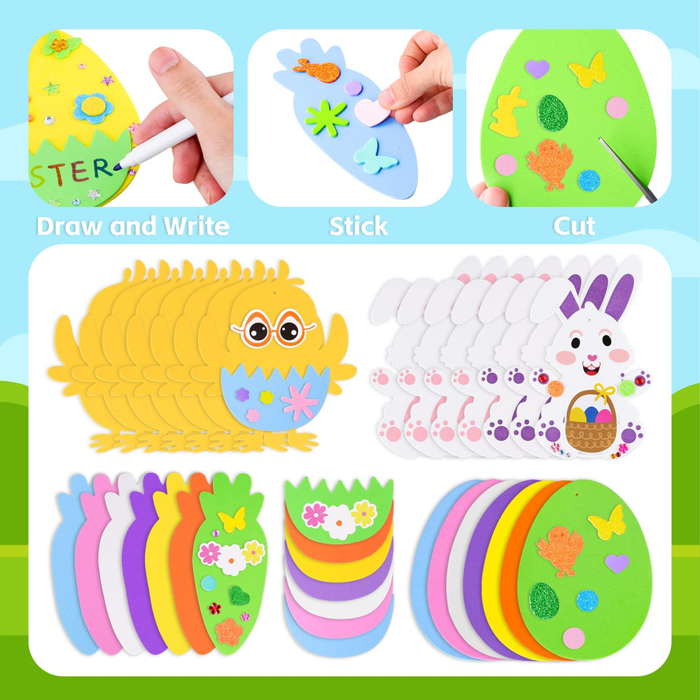 Garma Easter foam eggs set shown for decorating and kids' projects.