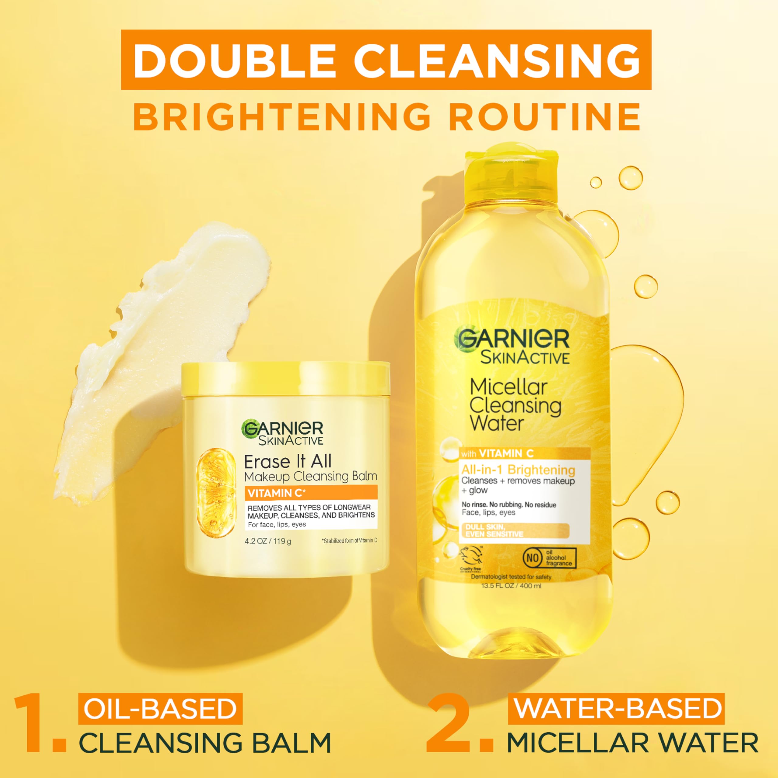 Garnier Erase It All Balm faces rinse after cleansing