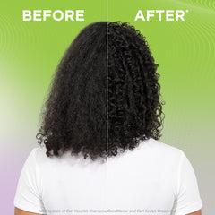 Garnier Fructis Curl Nourish Shampoo lather showing instant moisture and frizz control.