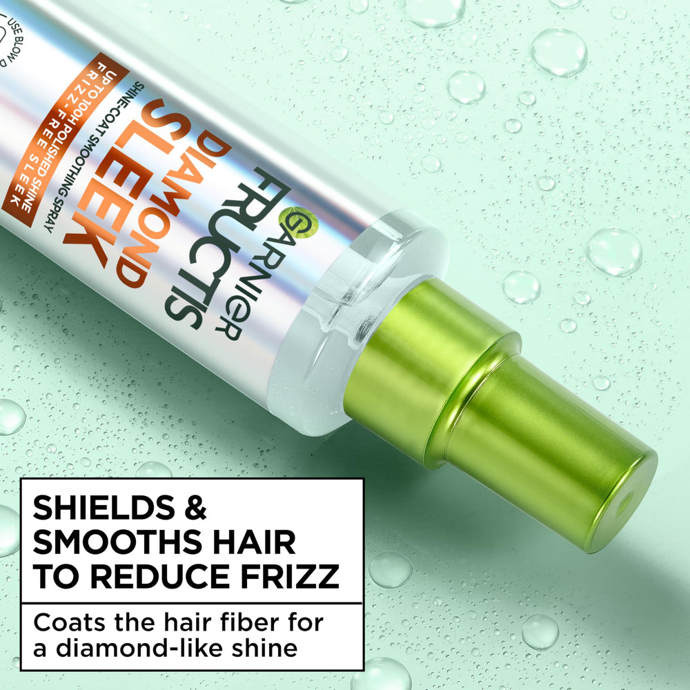 Garnier Fructis Diamond Sleek resists frizz in humidity.