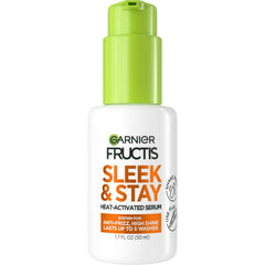 Garnier Fructis Sleek and Stay serum packaging showing frizz-control formula