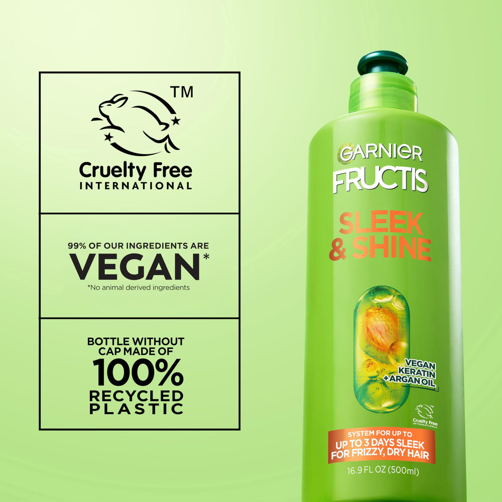 Garnier Fructis Sleek & Shine leave-in texture close-up.