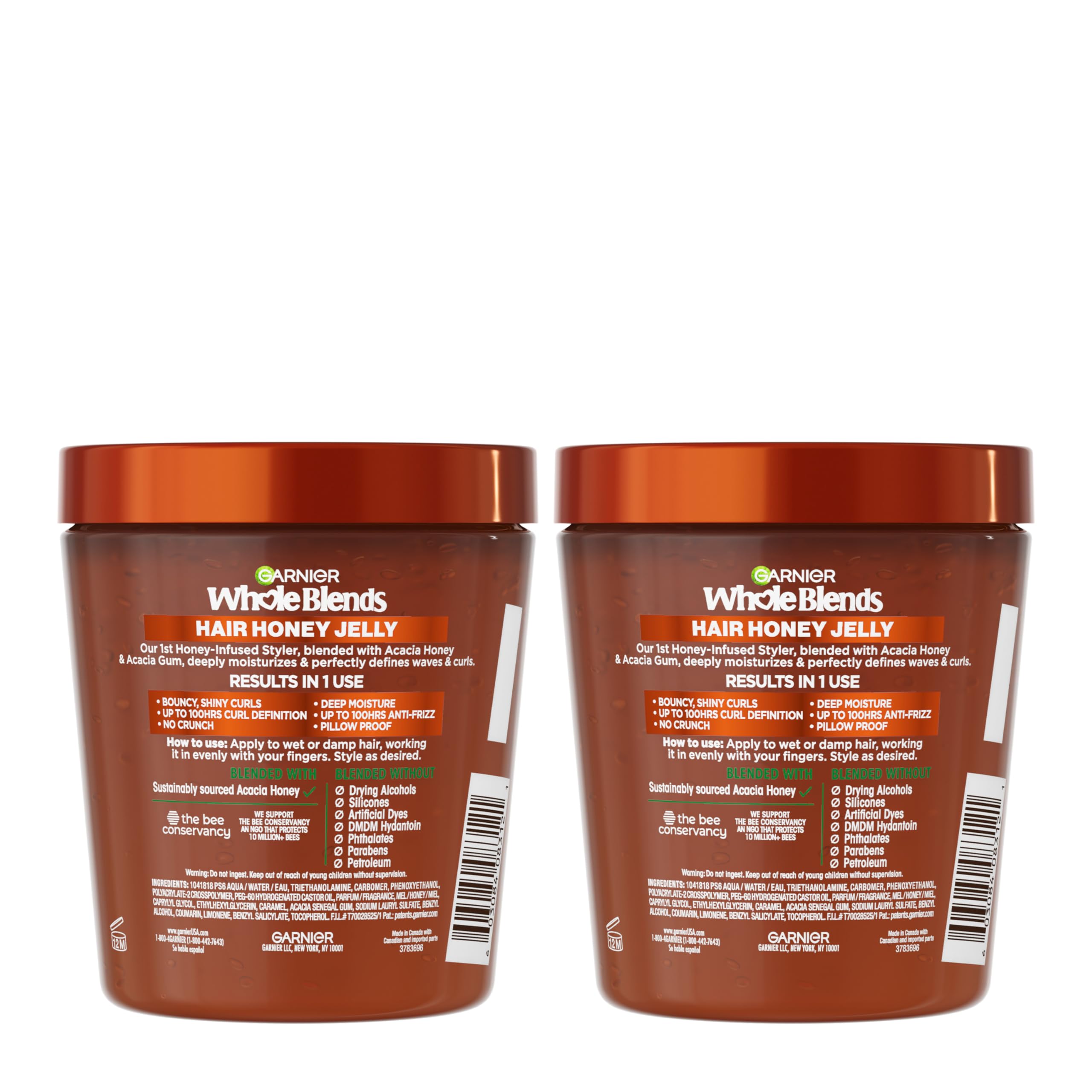 Garnier Honey Jelly on defined curls delivering lasting bounce and frizz control