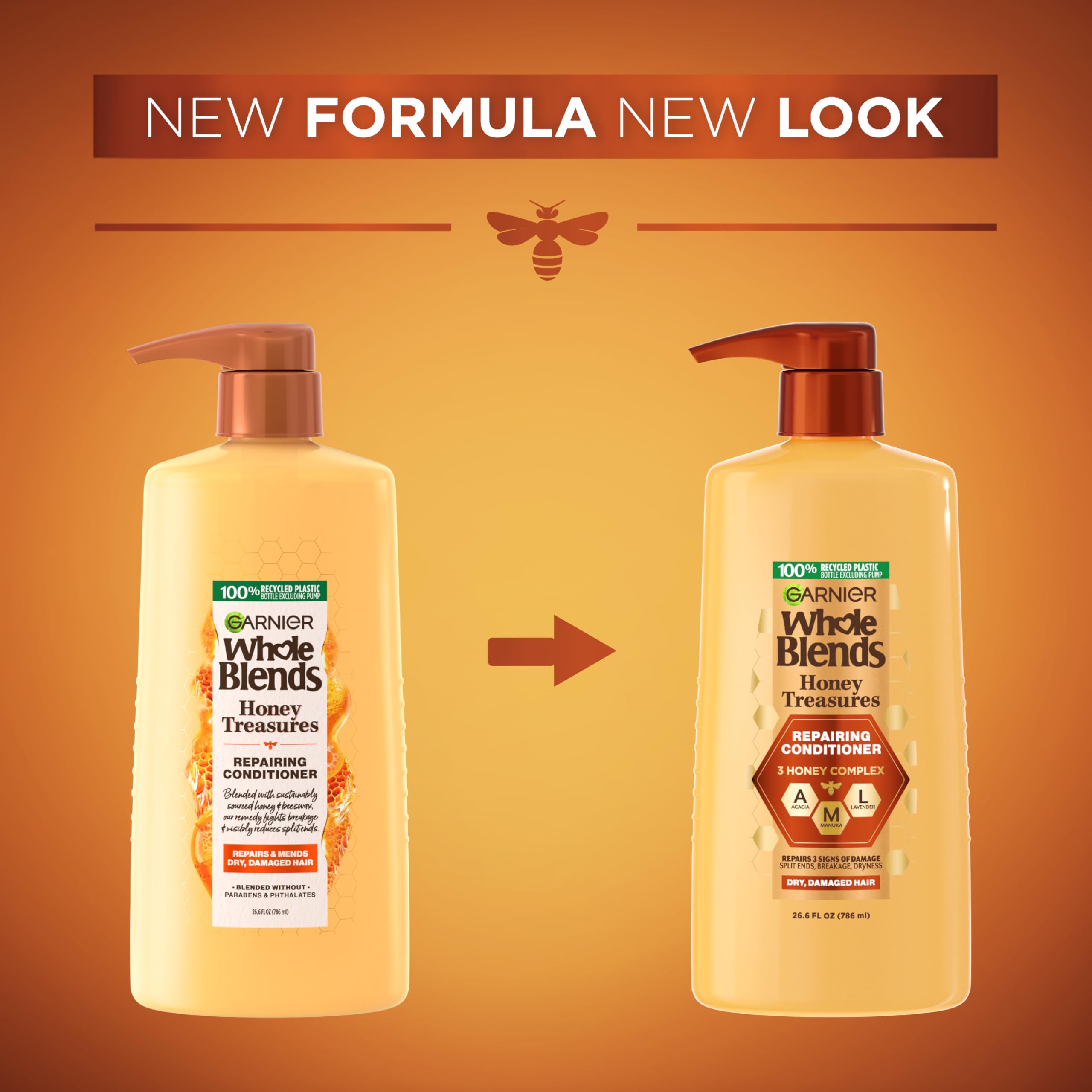 Garnier Honey Treasures cruelty-free Leaping Bunny logo shown