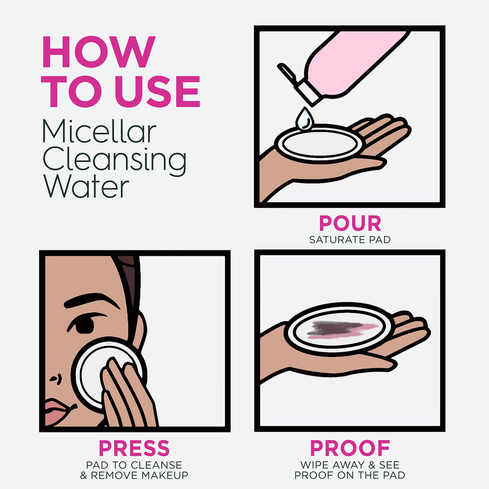 No rinse required with Garnier Micellar Water for quick cleansing.