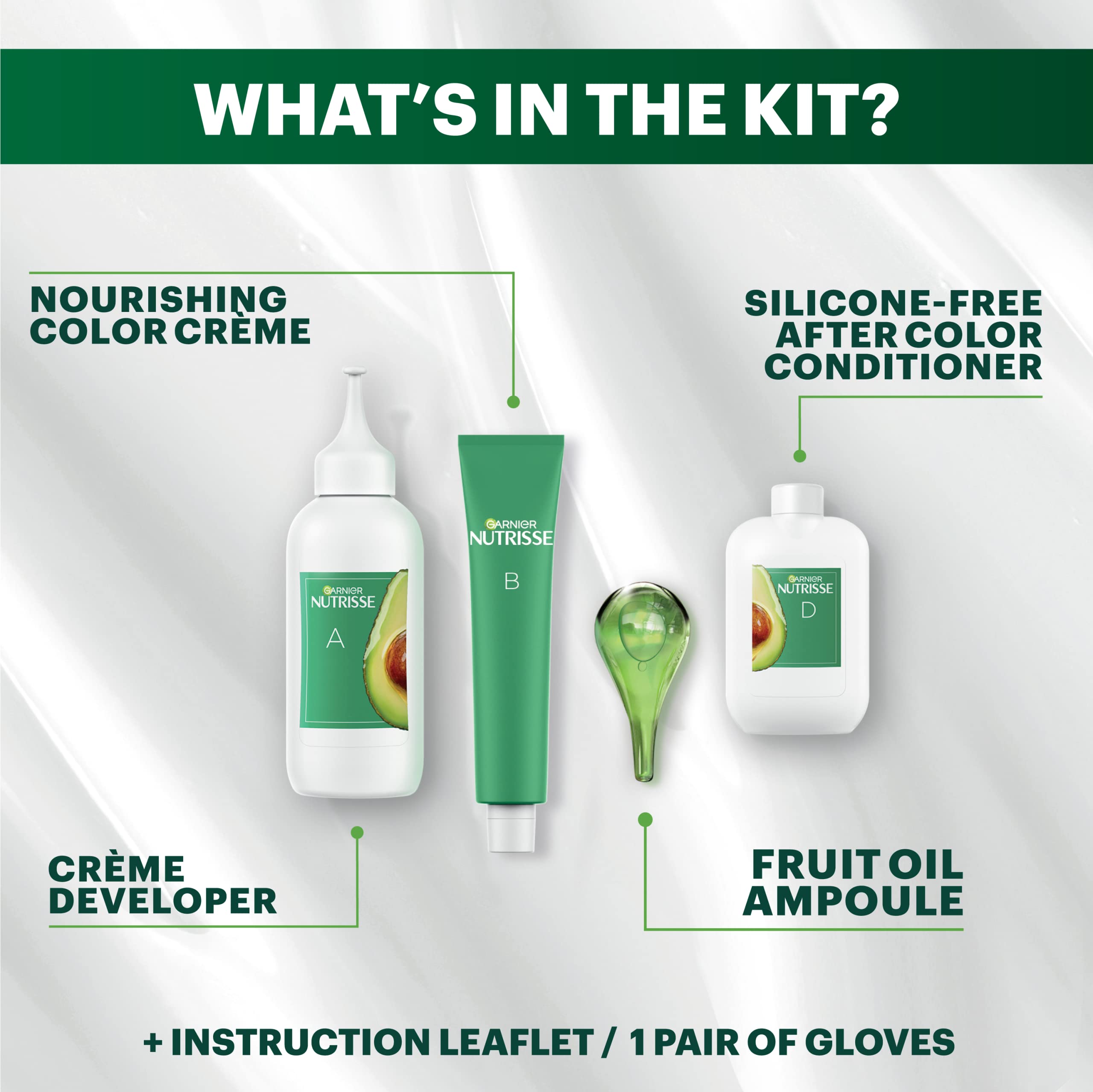 Garnier Nutrisse Ultra Crème application on dry hair for even coverage