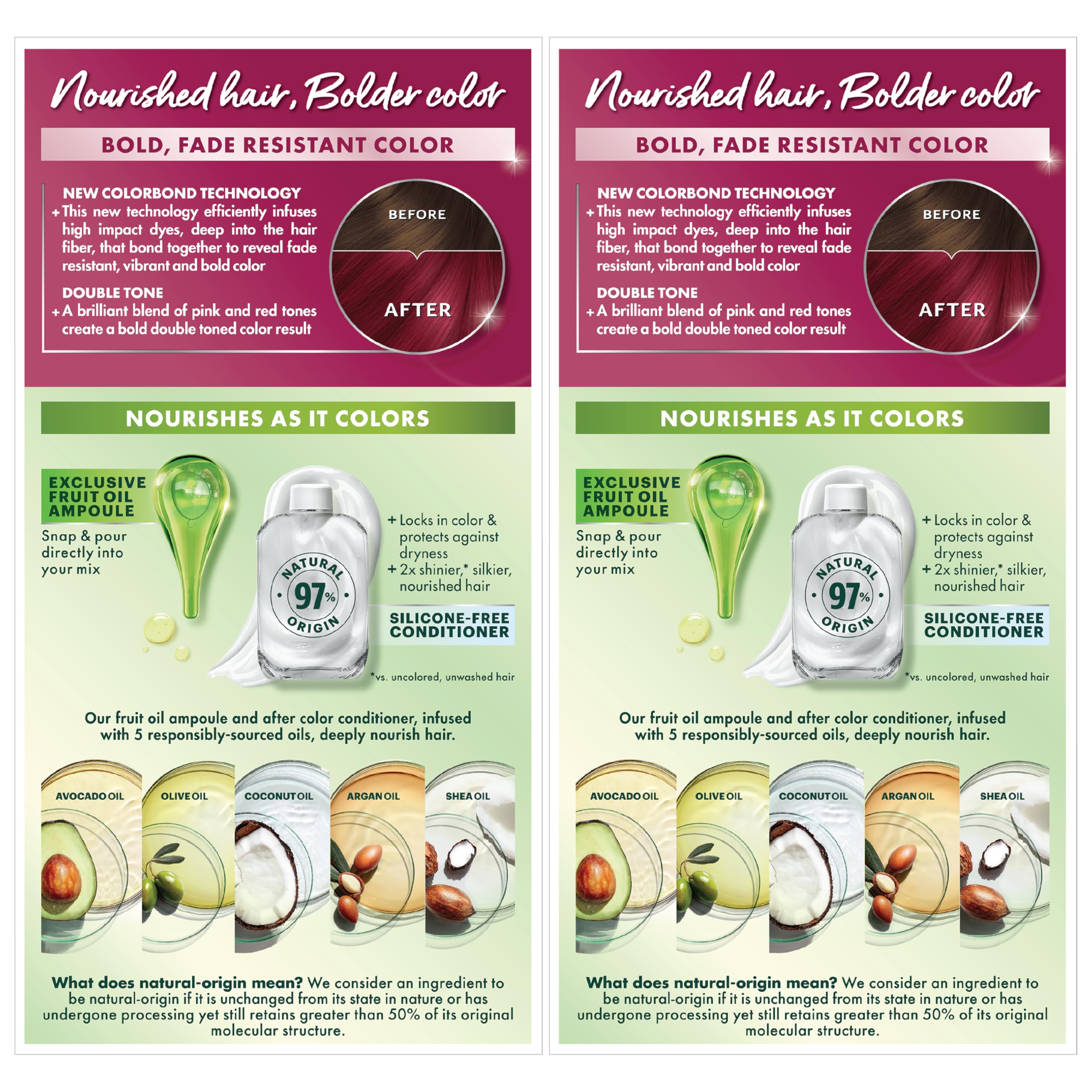 Cruelty-free and vegan badge on Nutrisse packaging