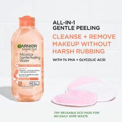 Garnier SkinActive exfoliating toner usage applied to skin after cleansing
