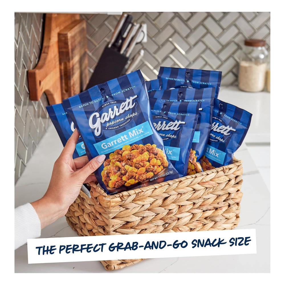 Garrett Popcorn gluten-free, non-GMO kernels deliver a safe crunch.
