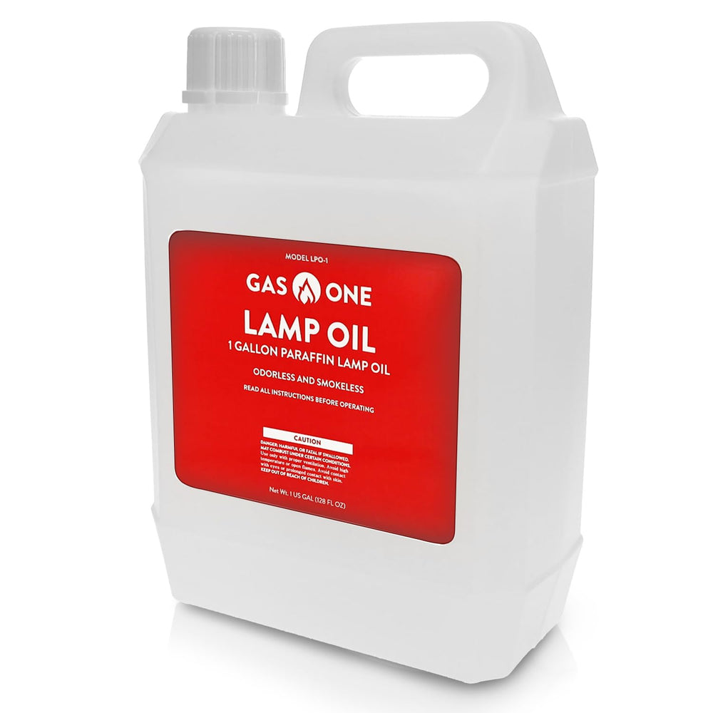 Gas One liquid paraffin lamp oil bottle—a 1-gallon container for spill-free fueling