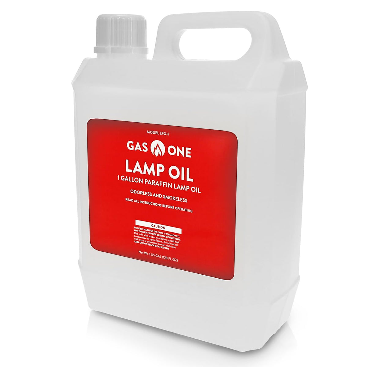 Gas One liquid paraffin lamp oil bottle—a 1-gallon container for spill-free fueling