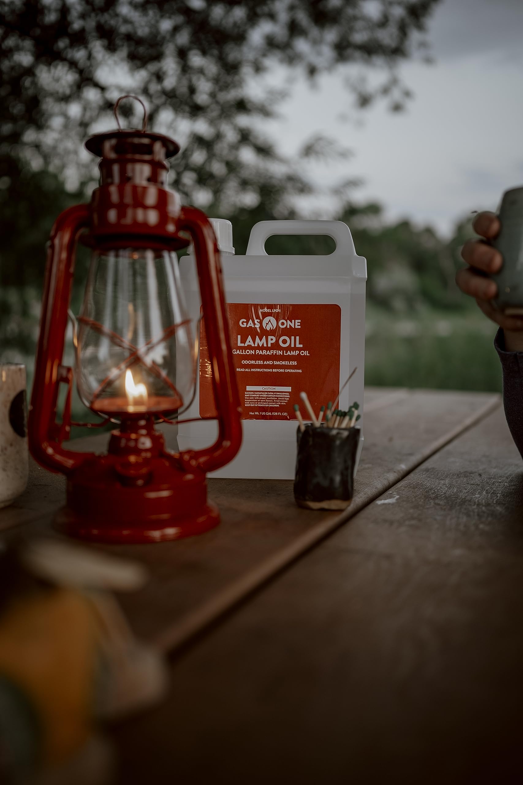 Gas One lamp oil suitable for indoor and outdoor use