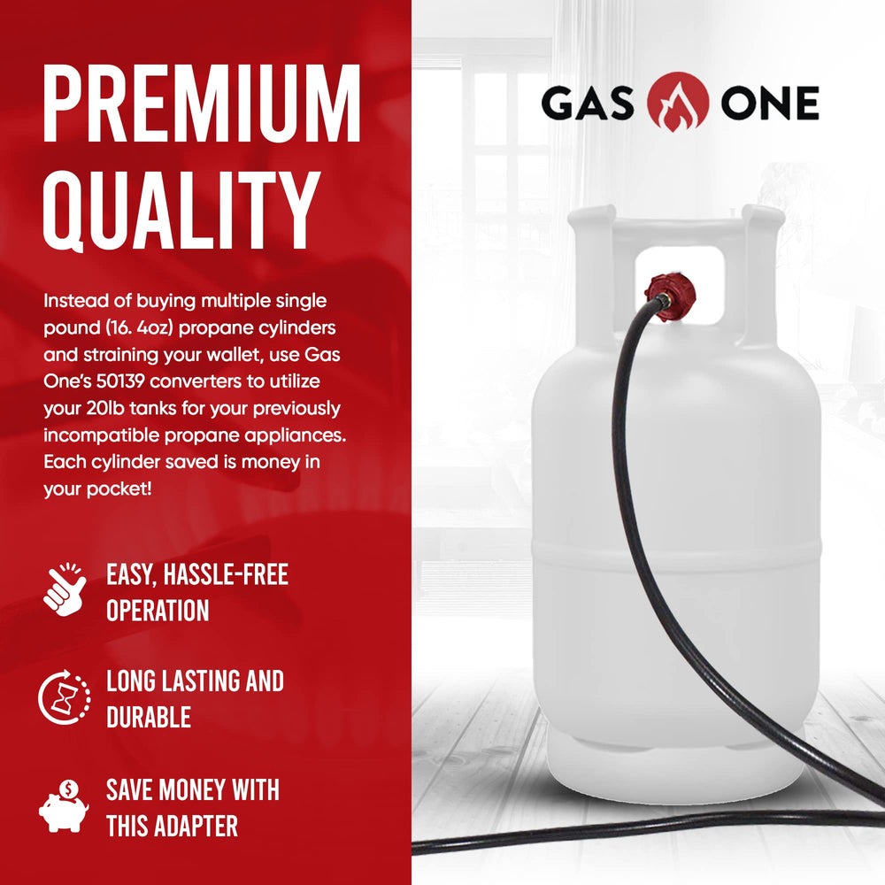 Gas One safety-first design supports easy, secure propane setup.