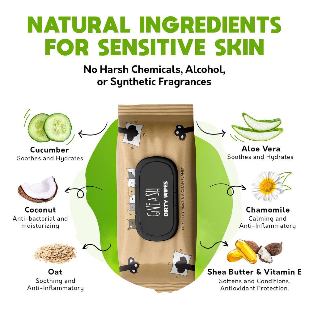 Unscented formula wipe for gentle pet cleaning