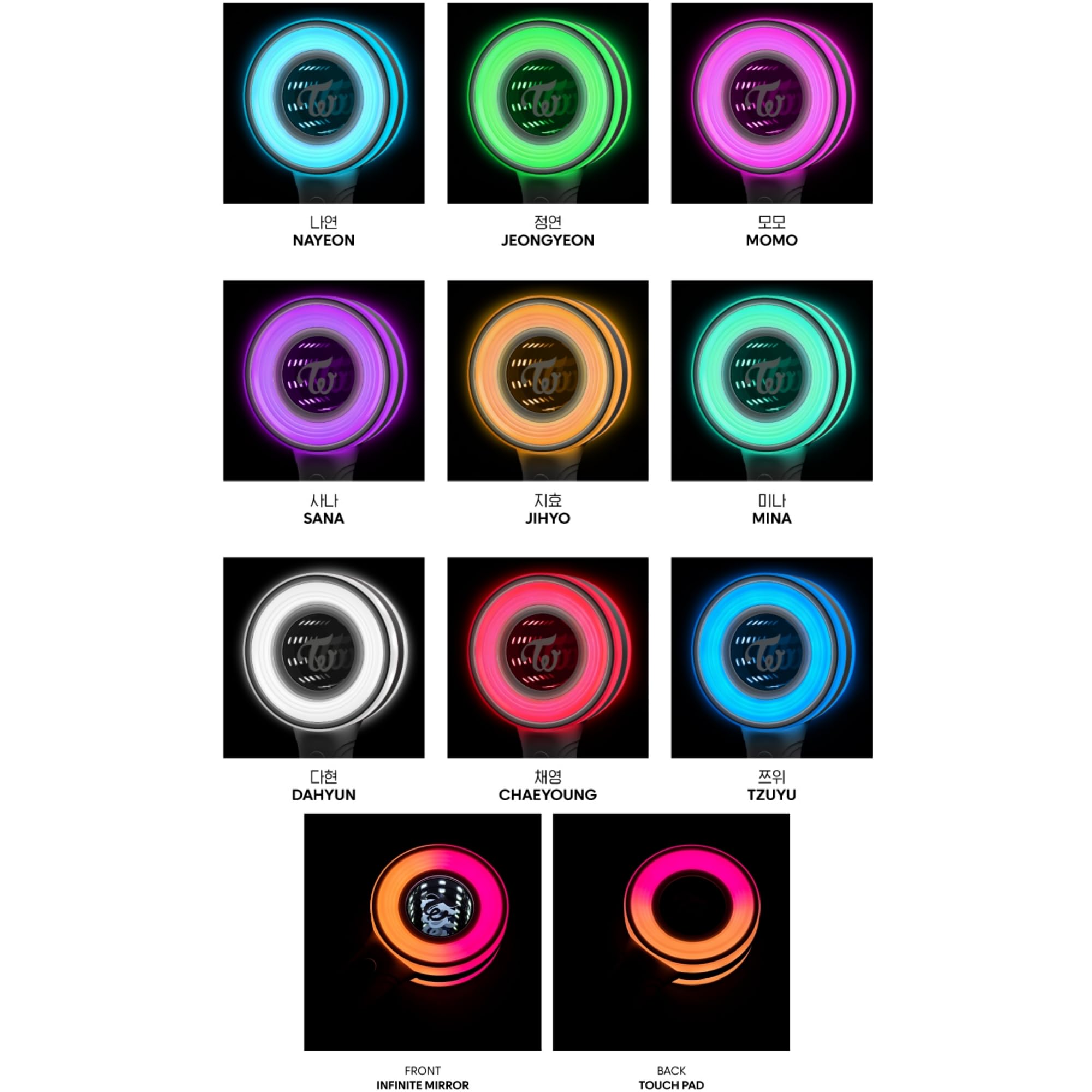 GASHINA STORY Twice Candybong Infinity Ver3 central control mode during concerts.