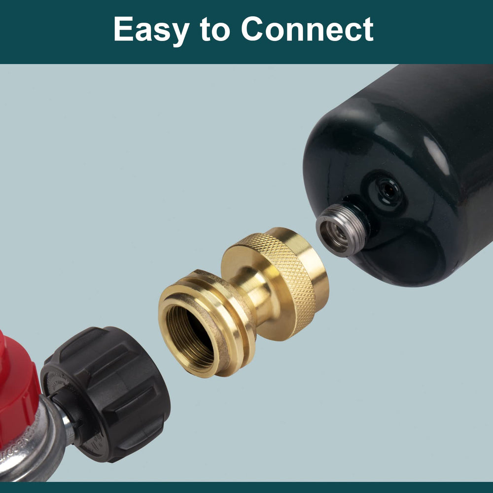 GASPRO 20lb-to-1lb tank compatibility supports lighter, convenient grilling setups.